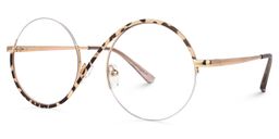 Alina Schwarz-Tortoise Rund Brille1