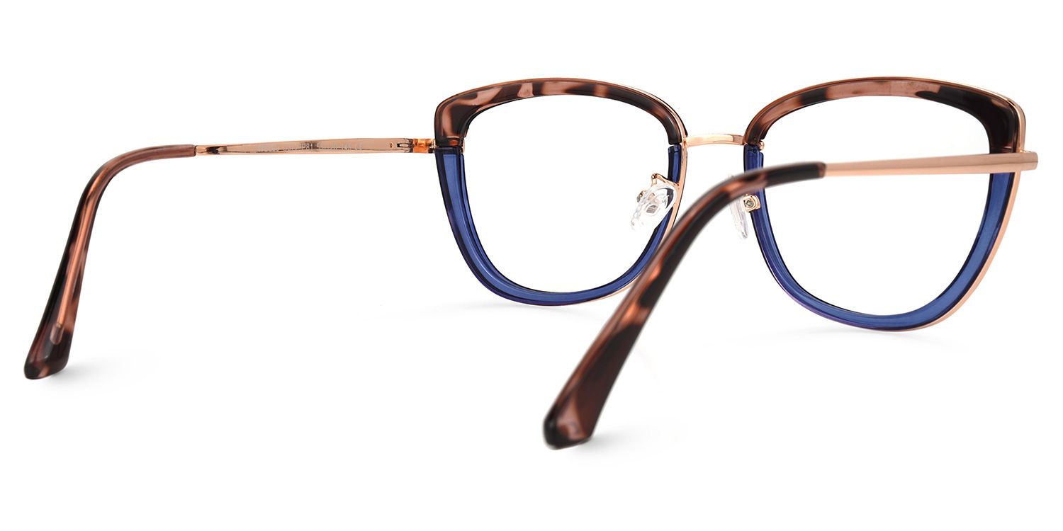 Adriana Blau Rechteckig Brille3