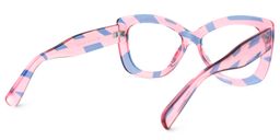 Xanthus Blau Rosa Schmetterling-Form Brille3