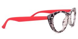 Rebecca Graue Blumenmuster Cat Eye Brille3