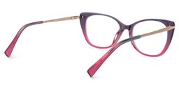 Chanda Klar Lila Cat Eye Brille5