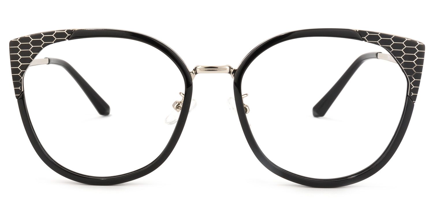 Yvette Schwarz Cat Eye Brille0