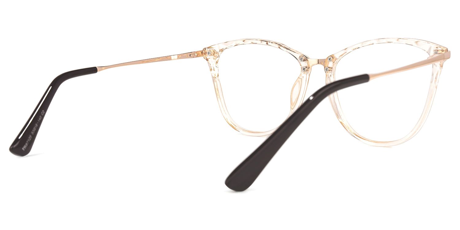 Vaughan Hellgelb-Gold Cateye Brille2