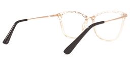 Vaughan Hellgelb-Gold Cateye Brille2