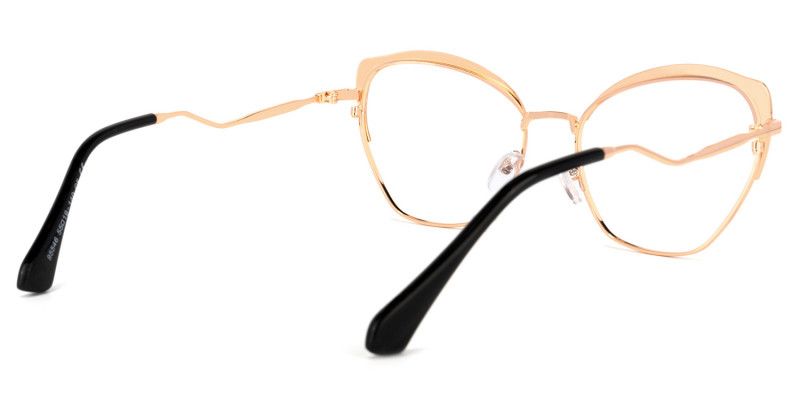 Lill Gold Schwarz Cateye Brille4