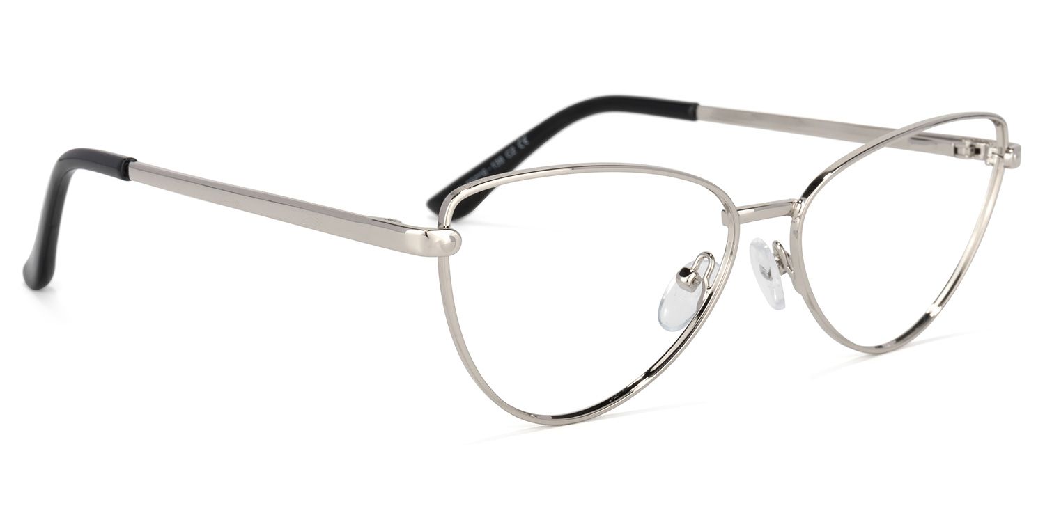 Bettina Silber Cat Eye Brille2