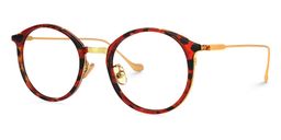 Laboy Rot-Tortoise Rund Brille1