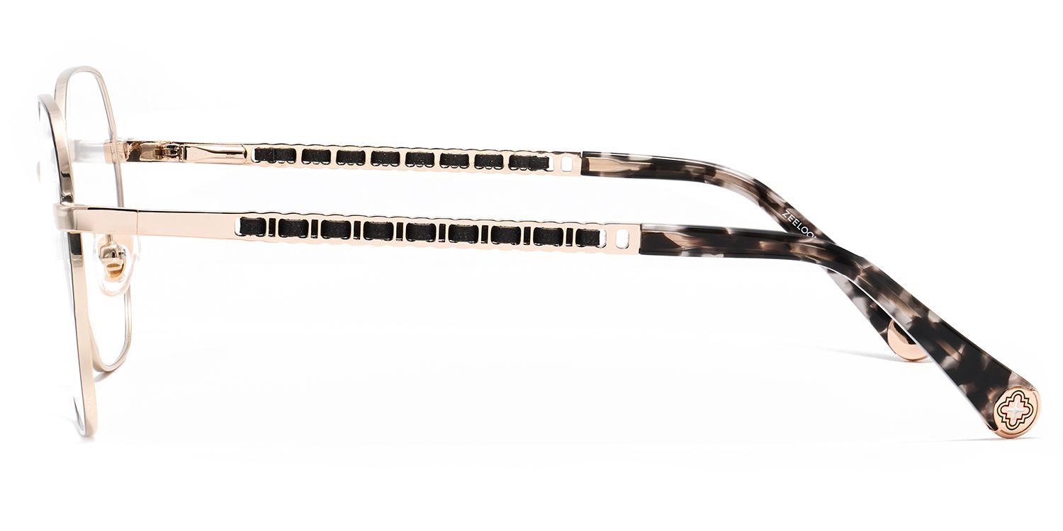 Dunbar Schwarz Geometrisch Titan Brille3