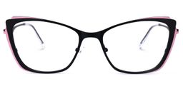 Jacquelyn Schwarz Rosa Cateye Brille0