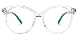 Talan Blau Klar Cateye Brille0