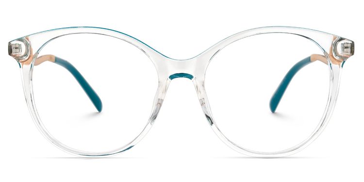 Talan Blau Klar Cateye Brille