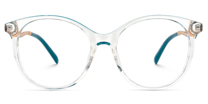 Talan Blau Klar Cateye Brille