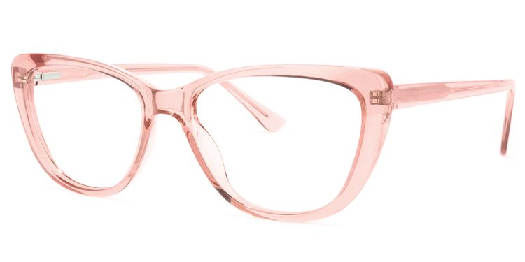 Qamar Rosa Klar Cateye Brille