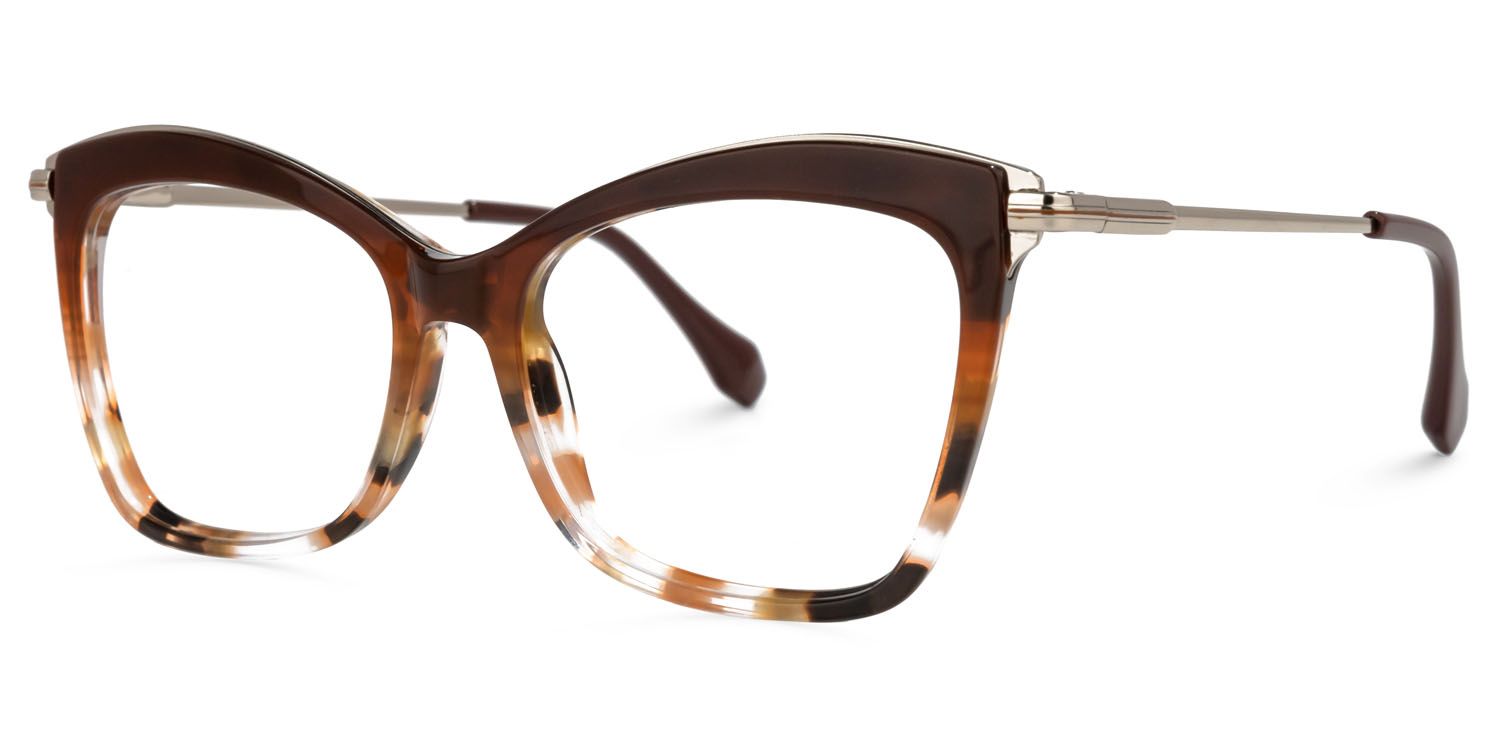 Emily Braun-Tortoise Rechteckig Brille1