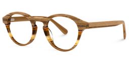Quantay Braun Rund Brille1