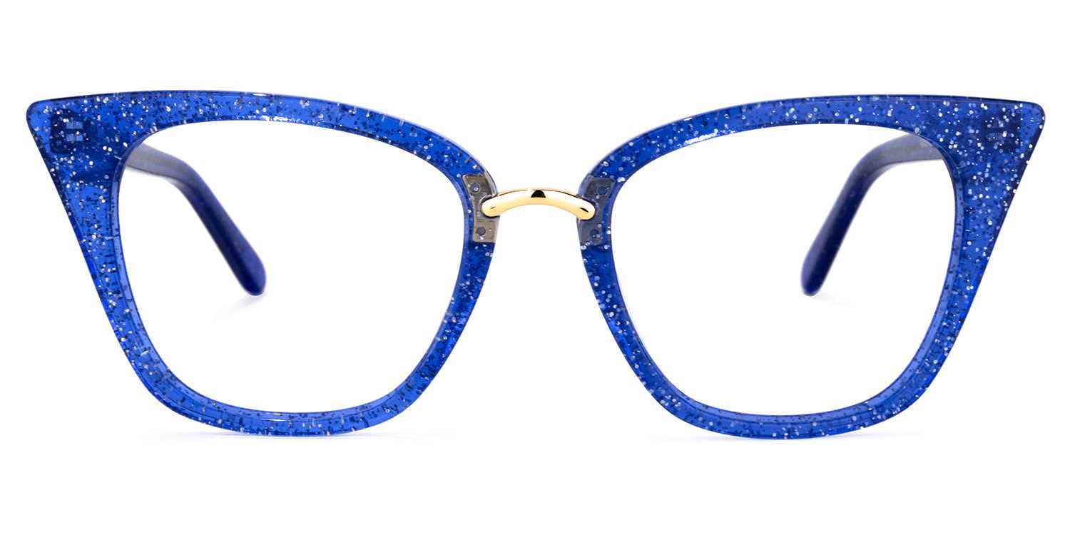 Martha Blau Cateye Brille0