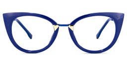 Jacqueline Dunkelblau Cateye Brille0