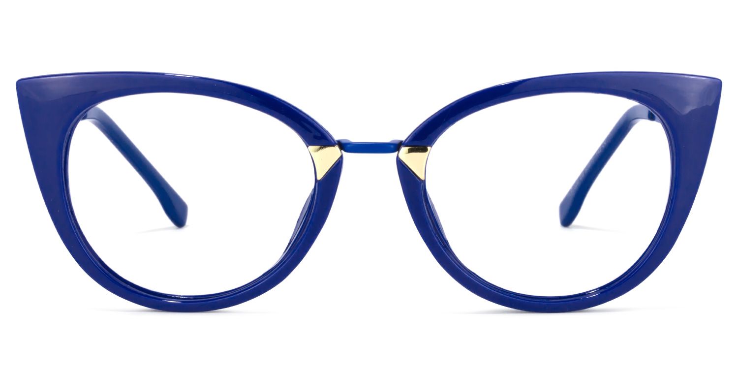Jacqueline Dunkelblau Cateye Brille0