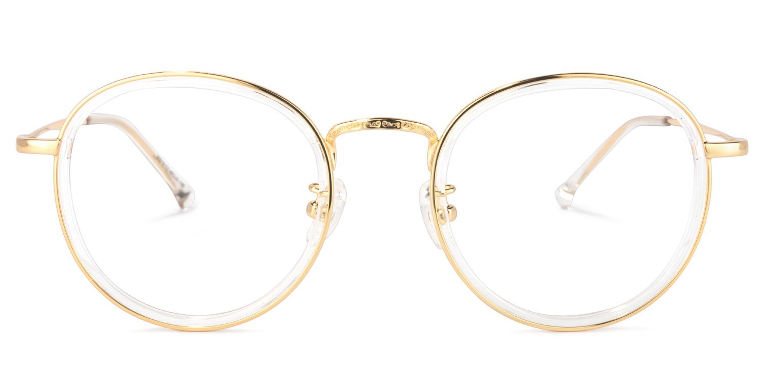 Yahya Rosa-Gold Rund Brille5
