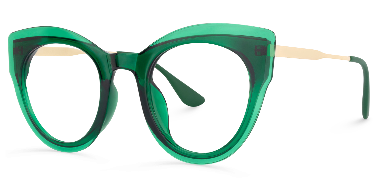 Demetrius Grün Cat Eye Brille1