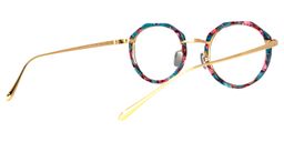 Erin Blaue Blumenmuster Geometrische Brille3