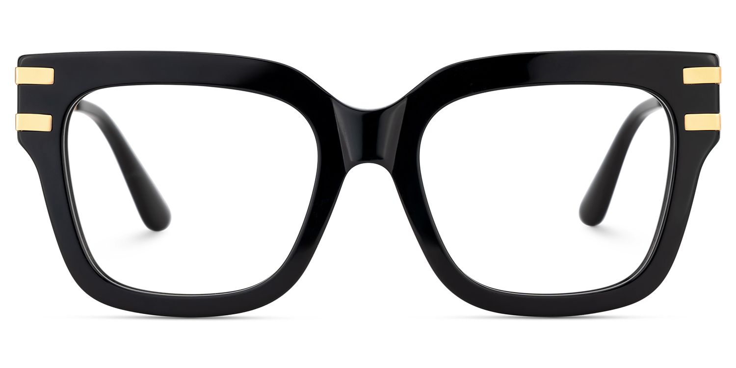 Lidia Schwarz Quadratisch Gemischte-Materialien Brille2
