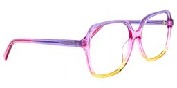 Lollipop Lila Gelb Quadratische Brille2