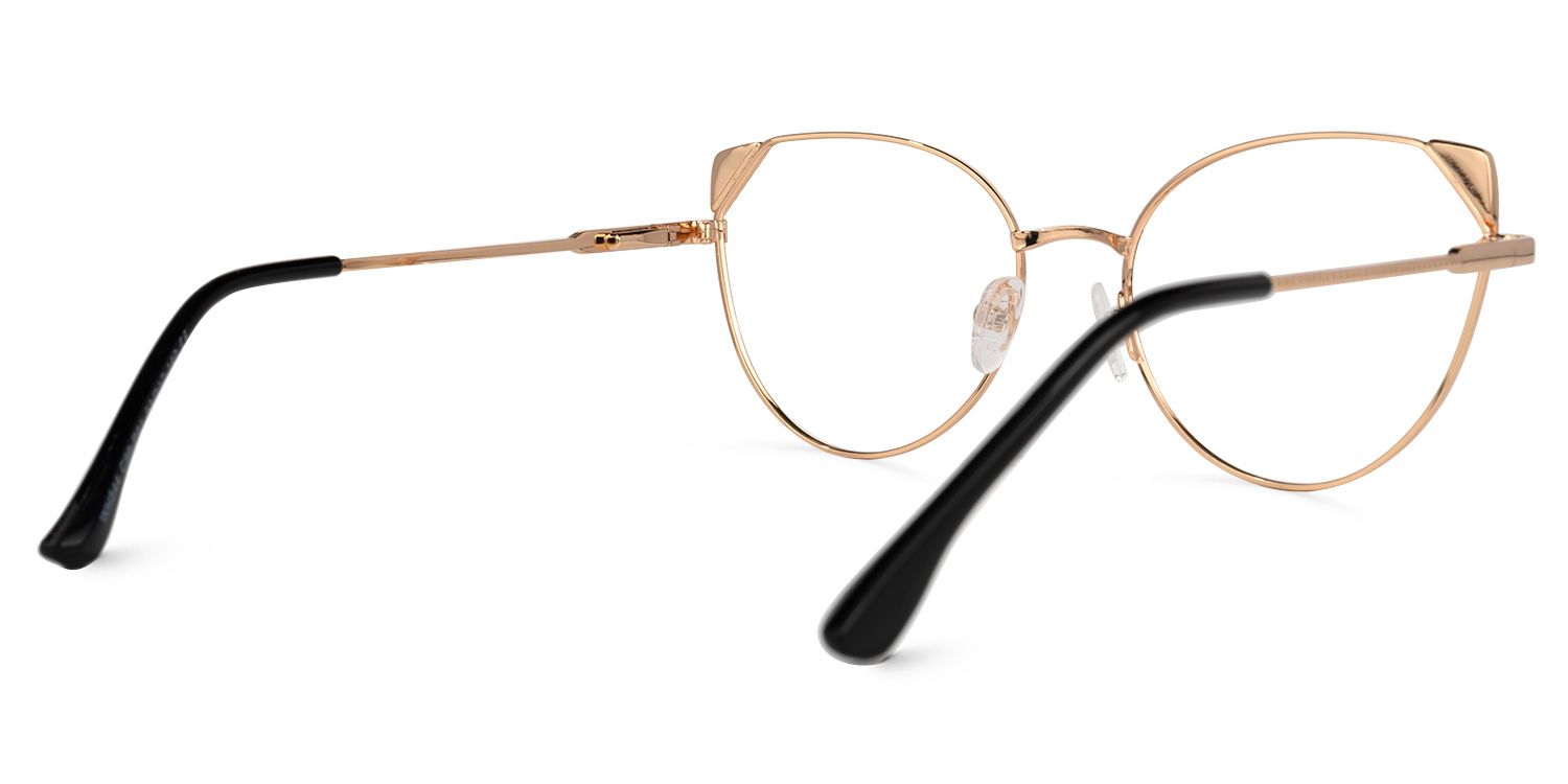 Eve Schwarz-Gold Cateye Brille2