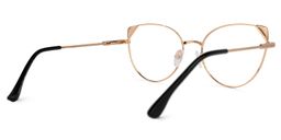 Eve Schwarz-Gold Cateye Brille2
