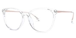 Omar Weiß Klar Cateye Brille1